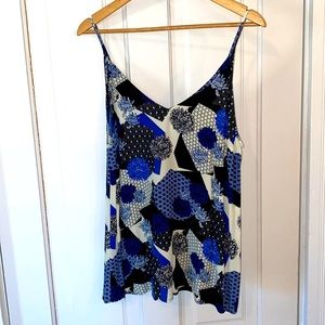 Pixley spaghetti strap, v-neck top-size large